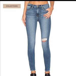 Le high skinny distressed Frame denim